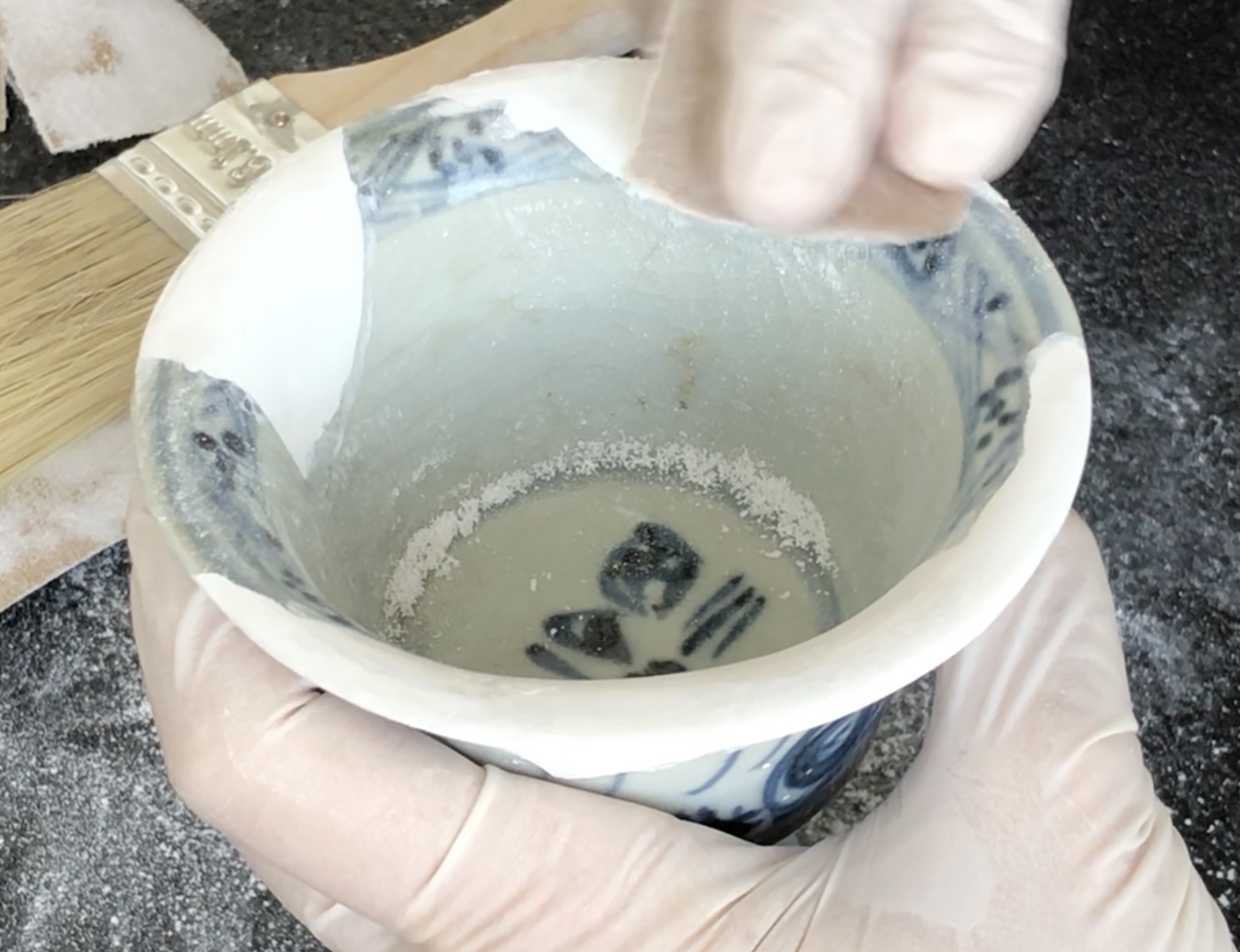 石膏填補打磨